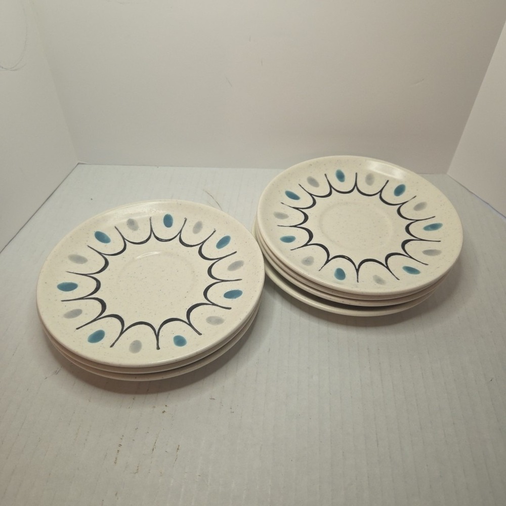 Vintage Metlox Poppytrail Del Rey 6" Round Saucer Set‎ 7